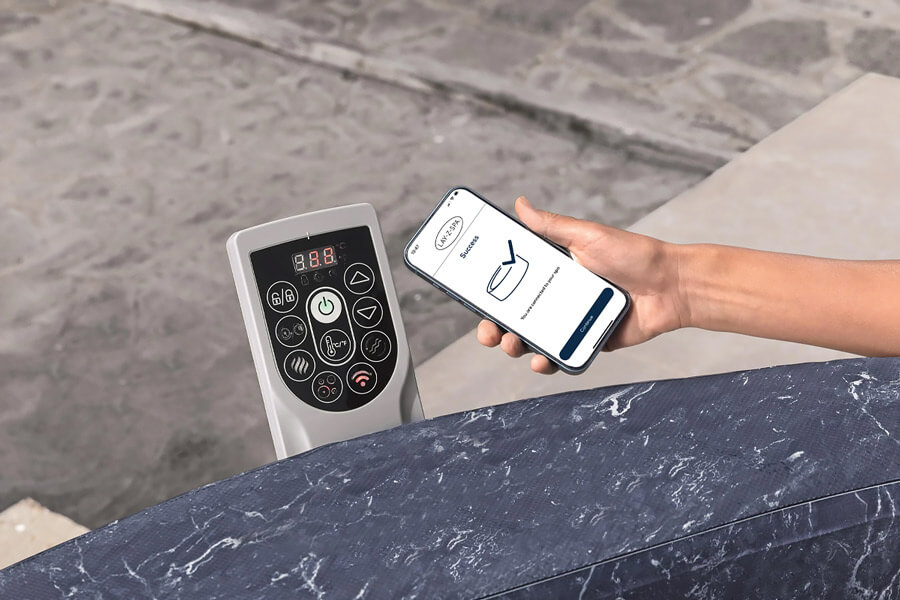 The Lay-Z-Spa Toronto AirJet Hot Tub App.
