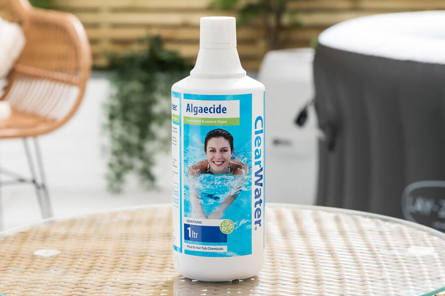 Lay-Z-Spa Clearwater Algaecide 1 Liter bottle.