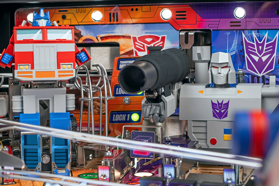 The Stern Transformers Premium Pinball playfield.