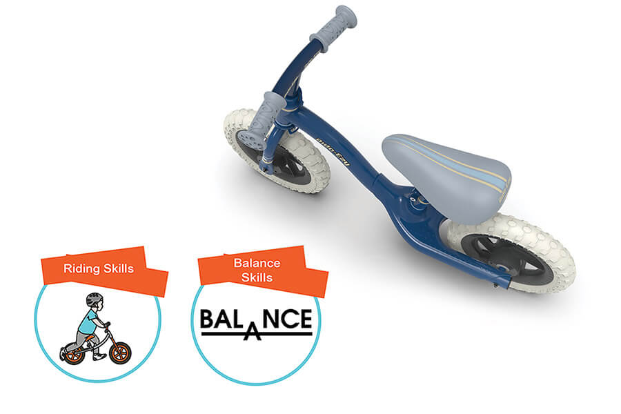 The Ride-Ezy Go Balance Bike Features.