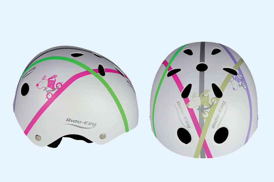 The Ride-ezy Hector Helmet in White.