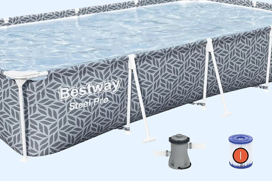 The 12ft Steel Pro Pool Set.