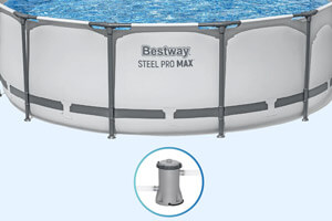 The Steel Pro Max Frame Pool Pump.
