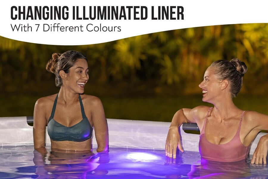 The Steel Pro Max LED Round Pool Set Liner.