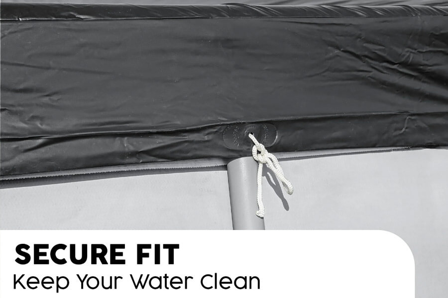 The 13ft Rectangular Power Steel Pool Cover fitting.