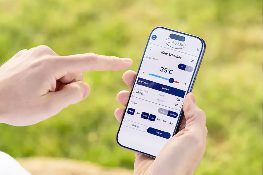 The Lay-Z-Spa Copenhagen AirJet Hot Tub Controling App.