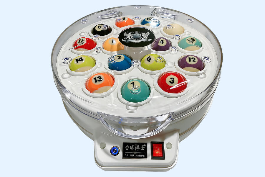 The Dr Billiards Pool & Snooker Ball Cleaning Machine.