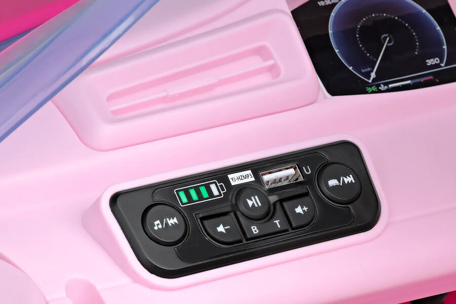 The Barbie RC Electric Ride-On Car Control Panel.