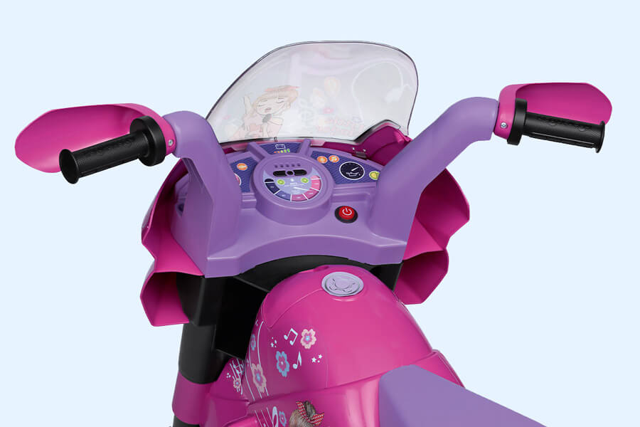 The Little Singer Motorbike Control Front.