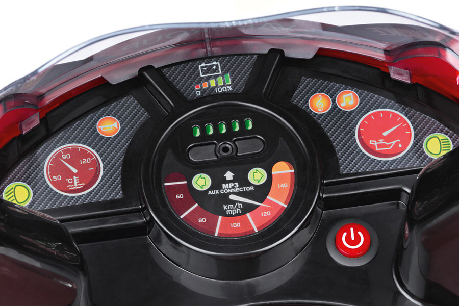 The Ducati Desmosedici EVO Ride On Motorbike Panel.
