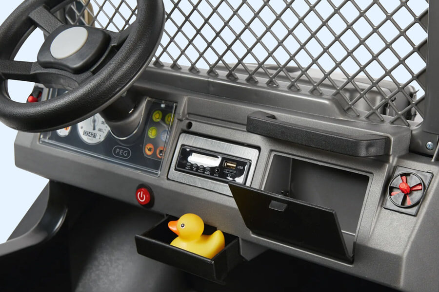 The Peg Perego Gaucho XP Electric Ride-On Quad Dashboard.