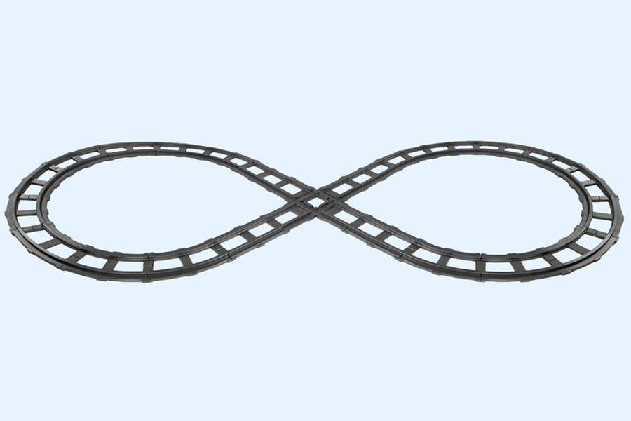 The Peg Perego Figure 8 track and pieces.