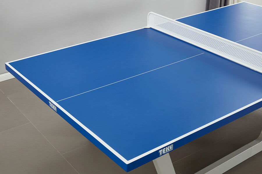The Tekscore Endurance Outdoor Table Tennis Table Surface.