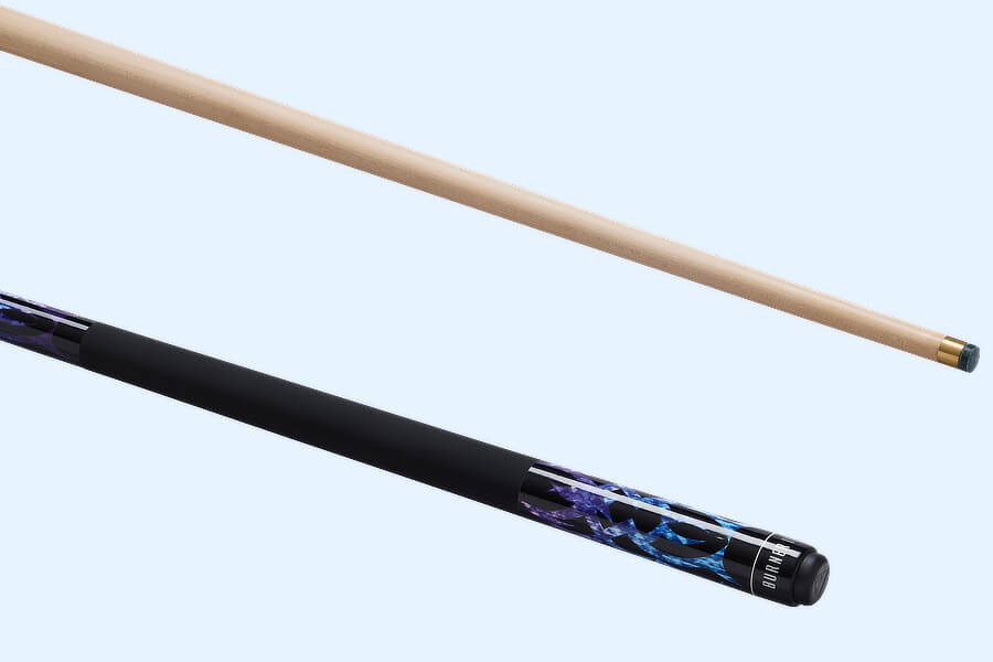 The Powerglide Burner II 57-Inch Two-Piece British Pool Cue.