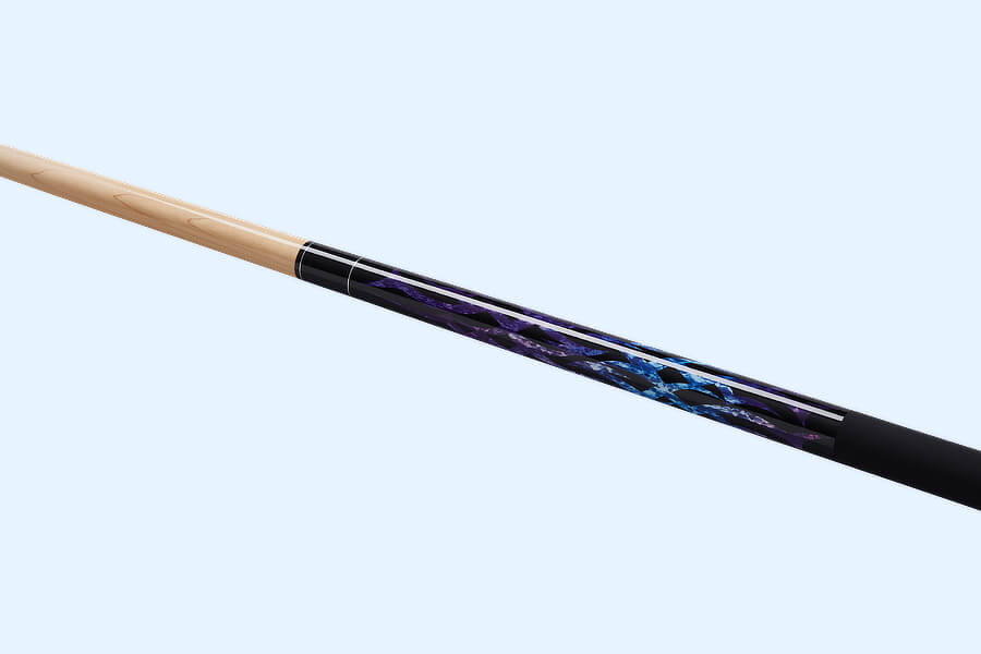 The Powerglide Burner II 57-Inch Two-Piece American Pool Cue.