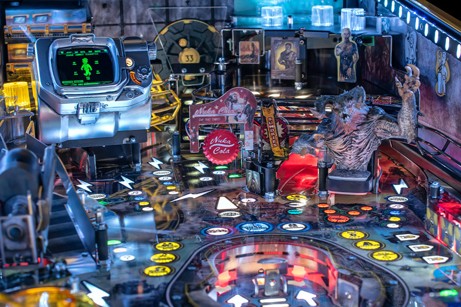 The Stern Fallout Limited Edition playfield.
