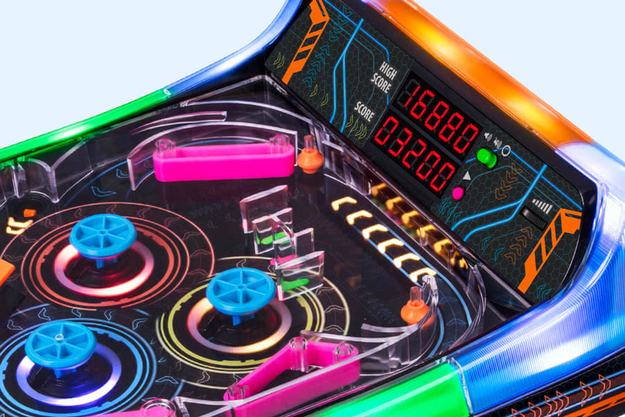 The Table Top Electronic Pro Pinball Machine screen.