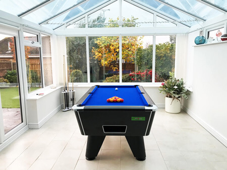 A 6ft Supreme Winner installed in a conservatory.