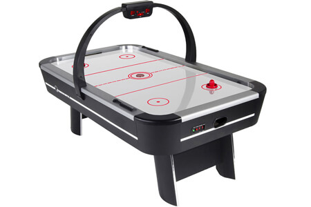 The Strikeworth Pro Ice 7ft home air hockey table.