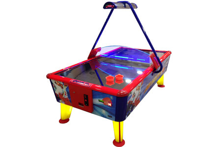 The Wik Gold 8ft air hockey table.