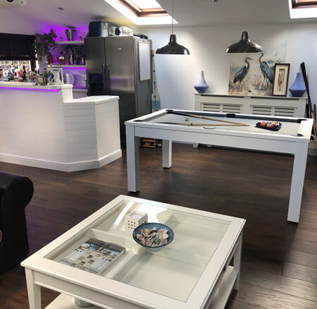 A Pureline pool and dining table.