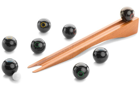 A set of pool table bowls.