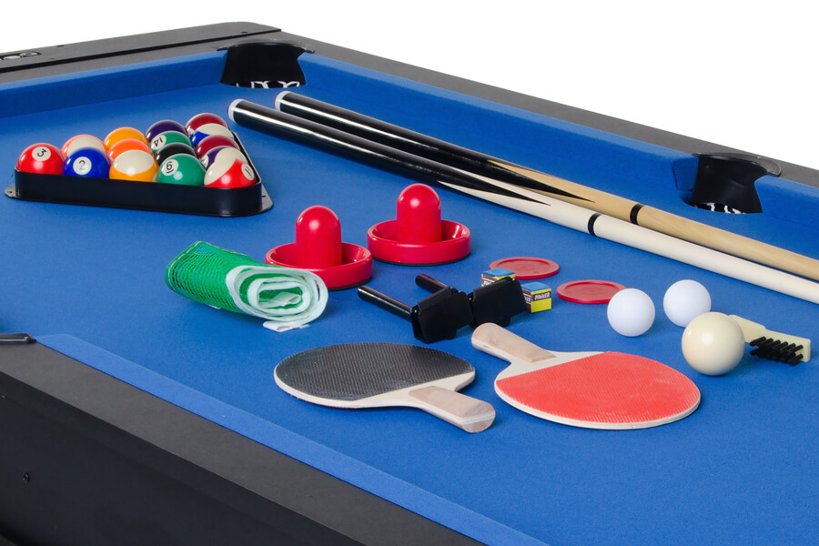 Accessories provided with the Strikeworth 6ft Multi Games table.