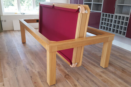 A VIP revolving slate bed pool dining table.
