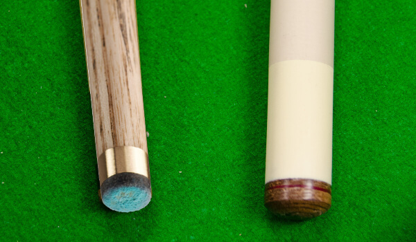 American and British pool cue tips