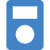 An icon showing an MP3 player.