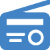 An icon showing a radio.