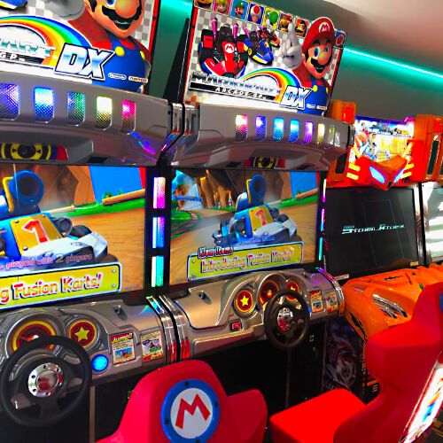 A Mario Kart GP arcade machine.