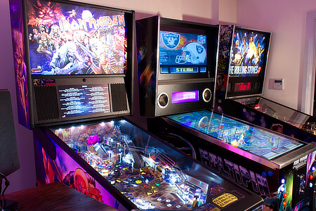 Pinballs in a venue.