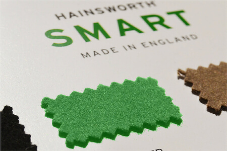 A cloth swatch for Hainsworth Smart cloth.