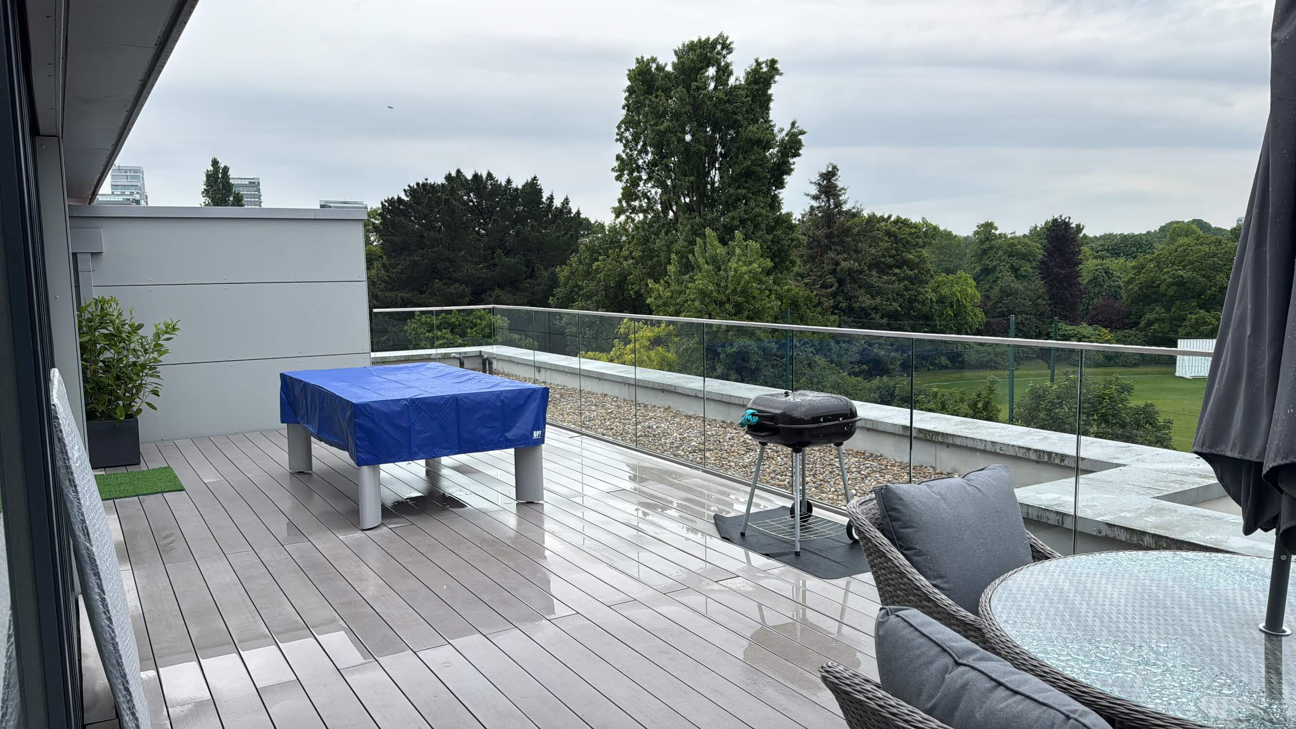 A pool. table delivered upstairs.