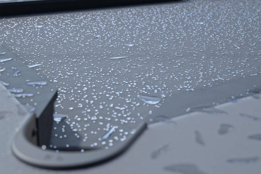 An outdoor cloth for a pool table.