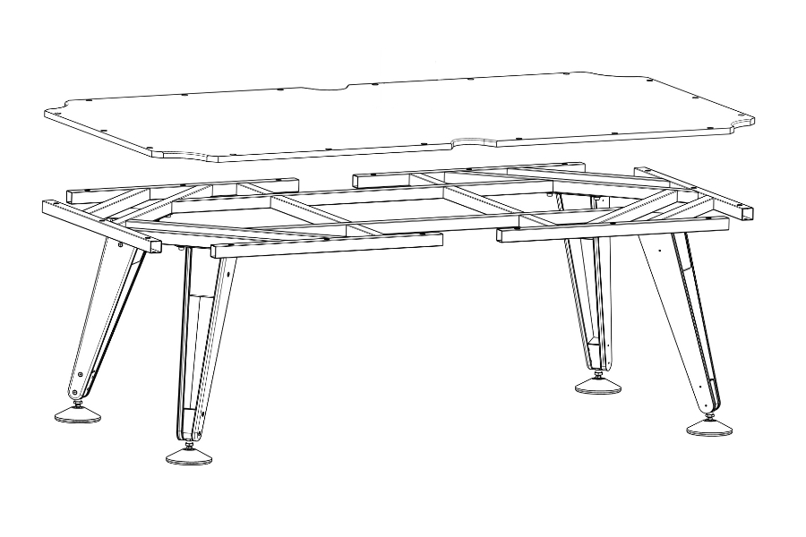 The Diagonal outdoor pool table.
