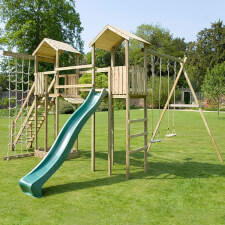 The Garden Games Monmouth Twin Towers Wooden Play Centre.