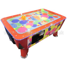 A commercial 5 foot air hockey table