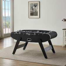Strikeworth Aurora LED Football Table in Black Finish.