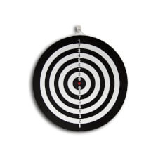 The reverse of the dartboard features a Target Bullseye board 