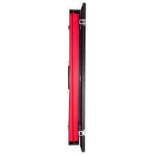 The Attache style hard case for two piece cue open.