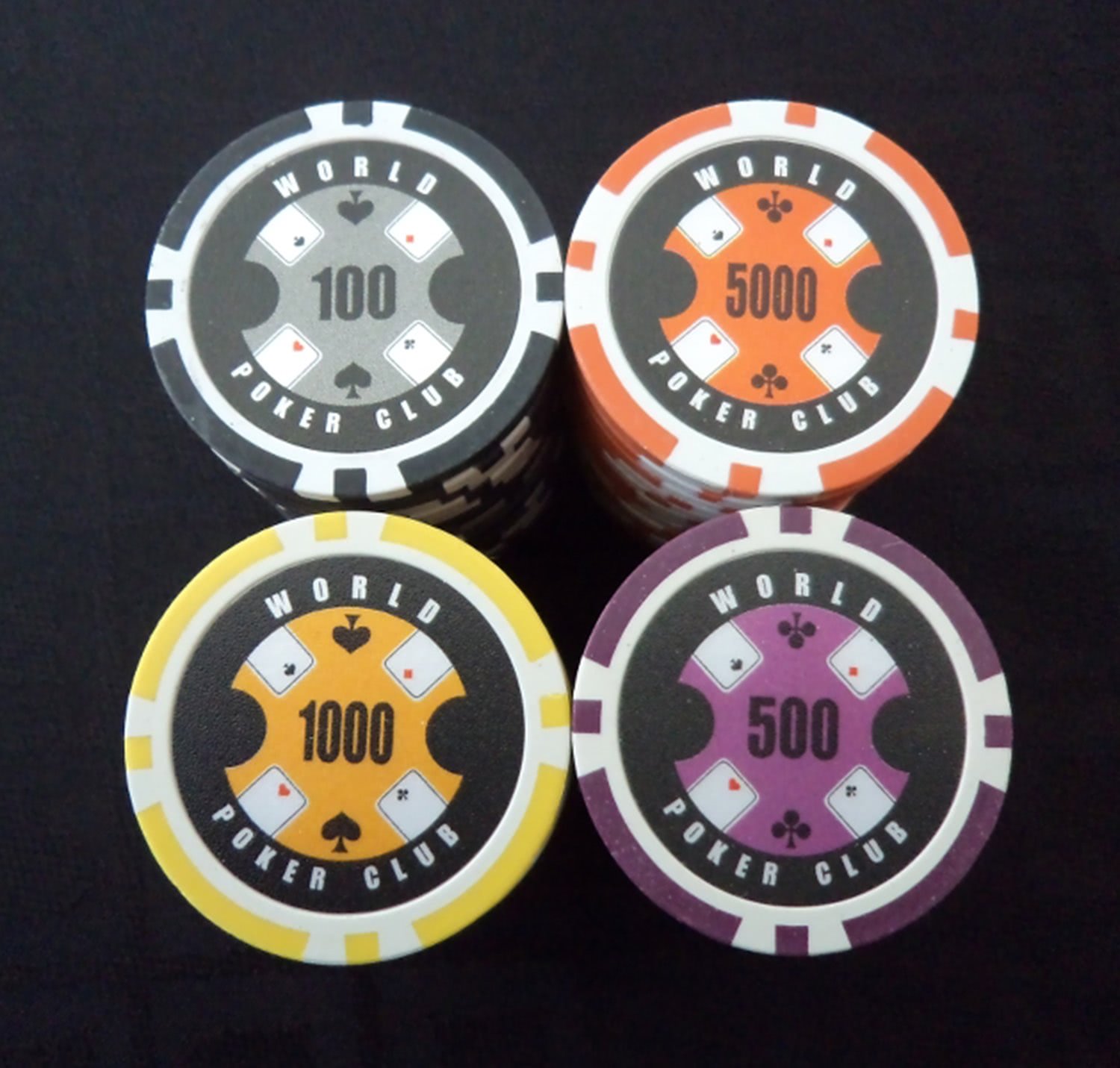 World Poker Club 500 Piece Numbered Poker Chip Set 11 5g