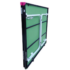 The Butterfly Compact 10 Outdoor Table Tennis Table Folded, with a Green Finish
