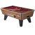 walnut finish with a burgandy cloth