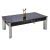 Fusion Dining Pool Table Black Finish and Glass Tops