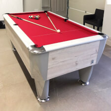 An Atlantic pool table in polar oak.