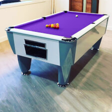 An Atlantic pool table in white.