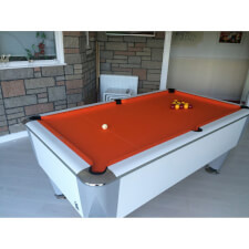 An Atlantic pool table in white
