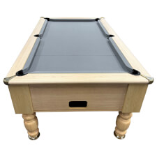 The Richmond Pool Table by Optima, In a Light Oak Finish with a Silver Cloth Colour